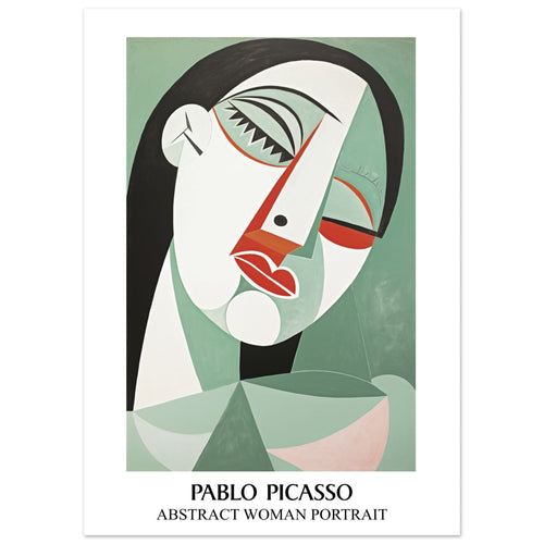 Artfulprints  Pablo Picasso - Abstract woman portrait   poster 50x70 cm - vtwonen shop