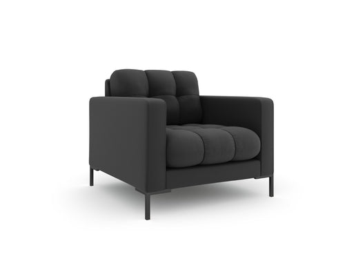 Cosmopolitan Design Fauteuil Bali structurele stof, donkergrijs - 96x87x75cm