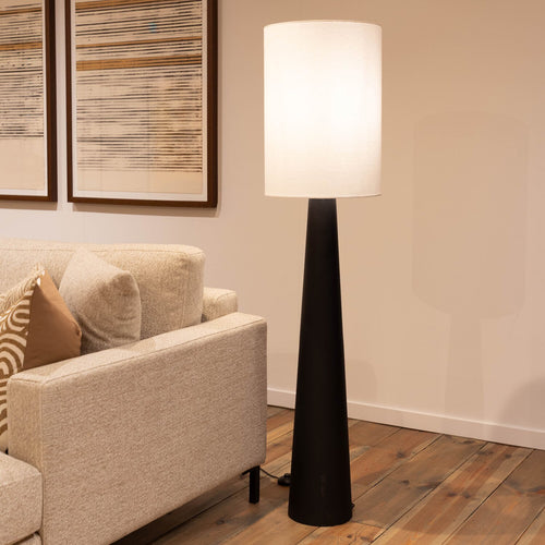 Atmooz vloerlamp Bimisi - zwart - Ø 32 x H 152 cm - E27