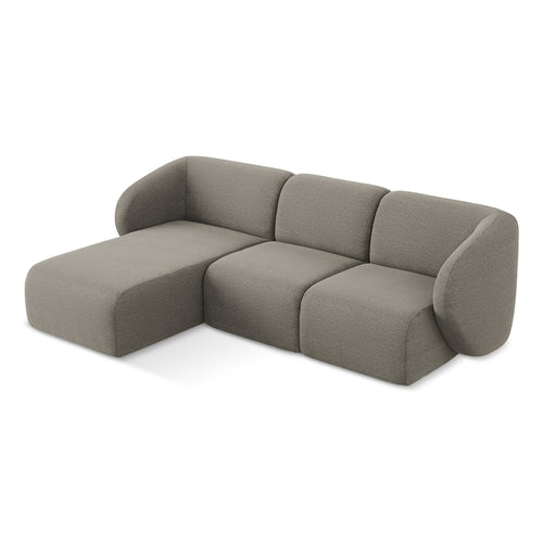 LaMiaSofa hoekbank links Cervo - bouclé - grijs - 248x166x105