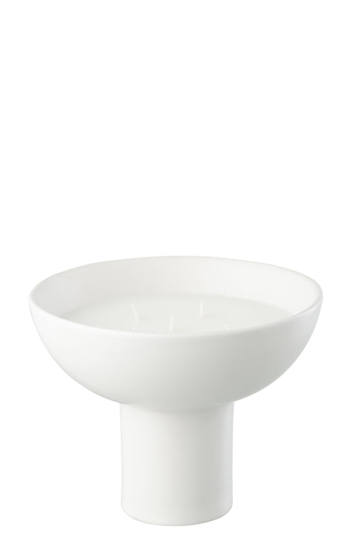 J-Line geurkaars Kop - keramiek - wit - large - 12U - vtwonen shop