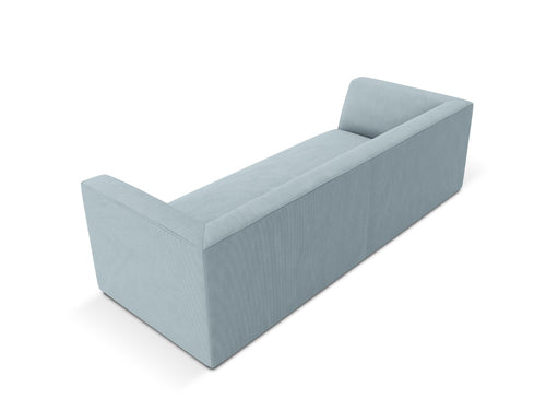 Micadoni Bank Ruby 3-zits, ribfluwelen, lichtblauw - 93x232x69cm
