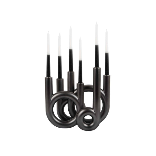 Present Time kandelaar Rings Groot - grijs - 35x13.5x32.5cm - vtwonen shop