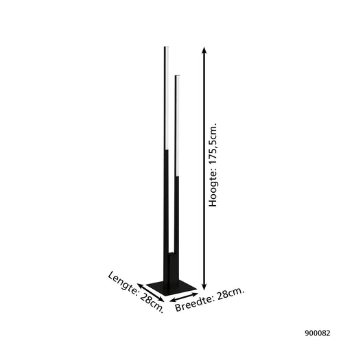 EGLO staande lamp Fraioli-Z - led - zwart - vtwonen shop