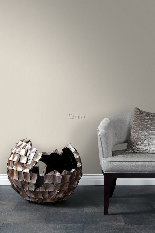 Origin Wallcoverings behang linnen vanille beige - 53 cm x 10,05 m - 347006 - vtwonen shop