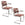 Zuiver Ridge Deco Symbols Eetkamerstoelen Armleuning Groen  - Set van 2