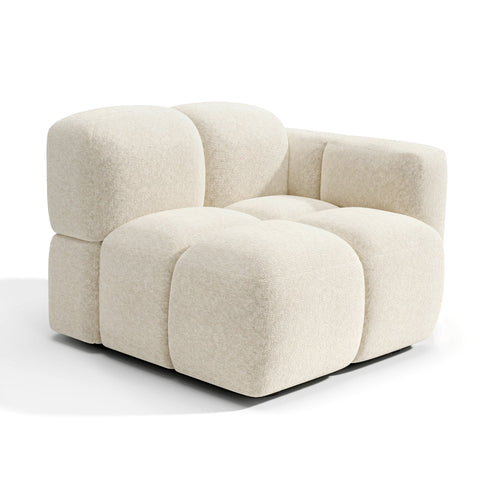 Premium Interiors - Rechthoekmodule MOSS - fluweel met structuur beige 90cm