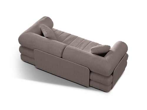 Cosmopolitan Design Converteerbare bank Kemi 3-zits, boucle warm grijs - 95x206x70cm