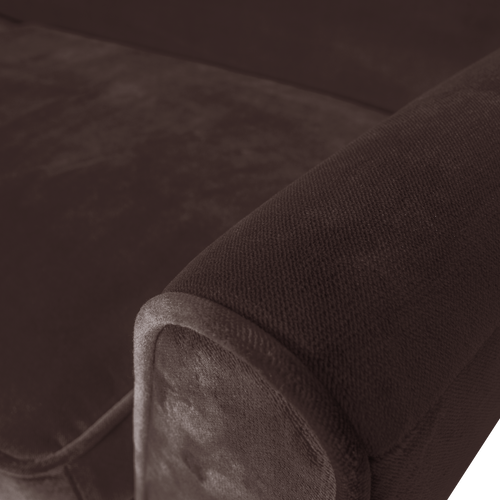 WOOOD XL bank Rocco 230 cm - Velvet - Donkerbruin