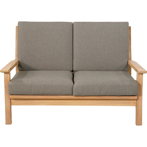 Lesli Living loveseat teak - zwart - 124x86x82,5cm