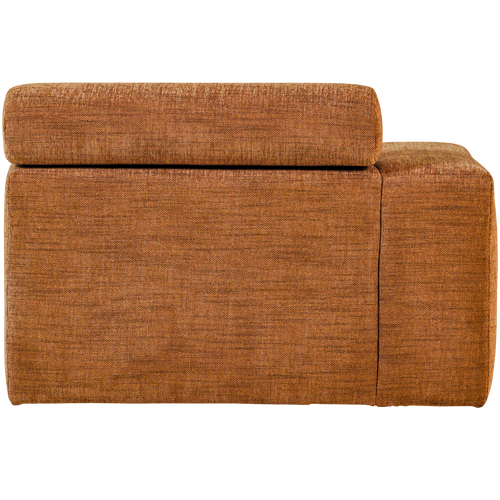 WOOOD chaise longue element arm links Novi - Polyester -Oranje Melange - 86x109x173 - vtwonen shop