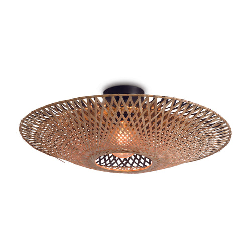 GOOD&MOJO plafonnière Kalimantan - bruin - Ø44cm - vtwonen shop