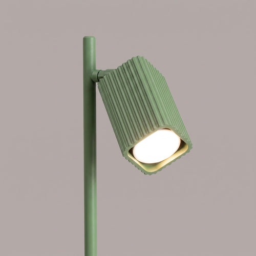 Sollux Lighting Tafellamp RAYO saliegroen - 14,5x14,5x43cm
