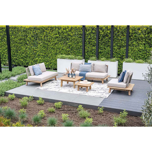 Garden Impressions loungeset San Namut grey sand - 5-delig - stoel-bank