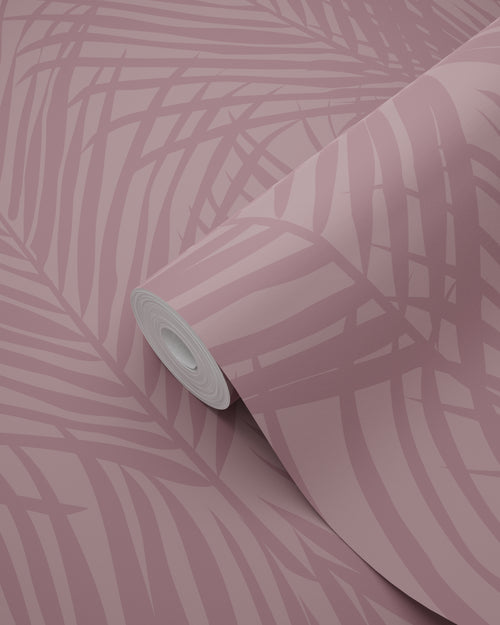 ESTAhome behang palmbladeren mauve paars - 50 x 900 cm - 131221 - vtwonen shop