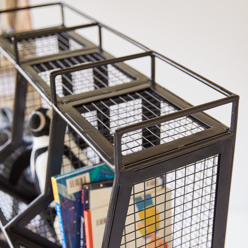 Tikamoon Metalen stelling met vakken voor kinderkamer - Zwart