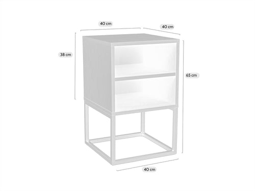 MaximaVida nachtkastje bijzettafel Chicago 40 x 40 x 65 cm- extra hoog - vtwonen shop