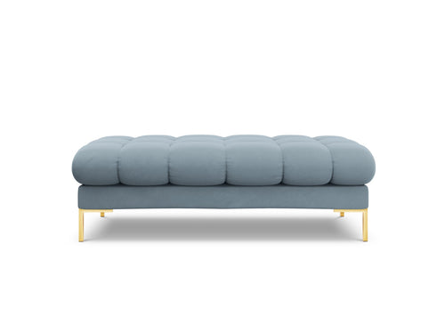 Cosmopolitan Design Bank Bali 2-zits, flueel, lichtblauw - 62x133x40cm