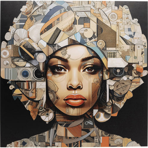 Kare Design Wandfoto vrouw Art Geo 80x80cm - vtwonen shop