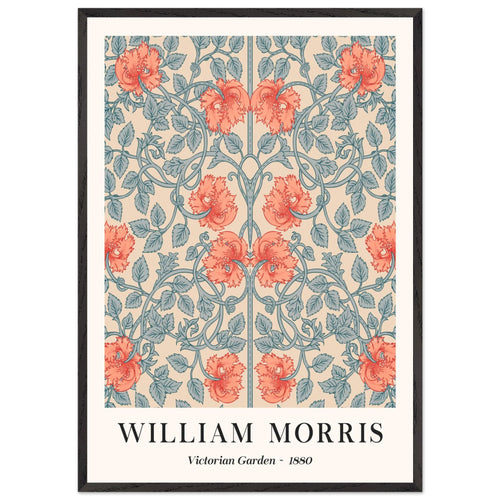 Artfulprints Poster met Lijst William Morris - Victorian garden 1880   - 70x100 cm - Meerkleurig