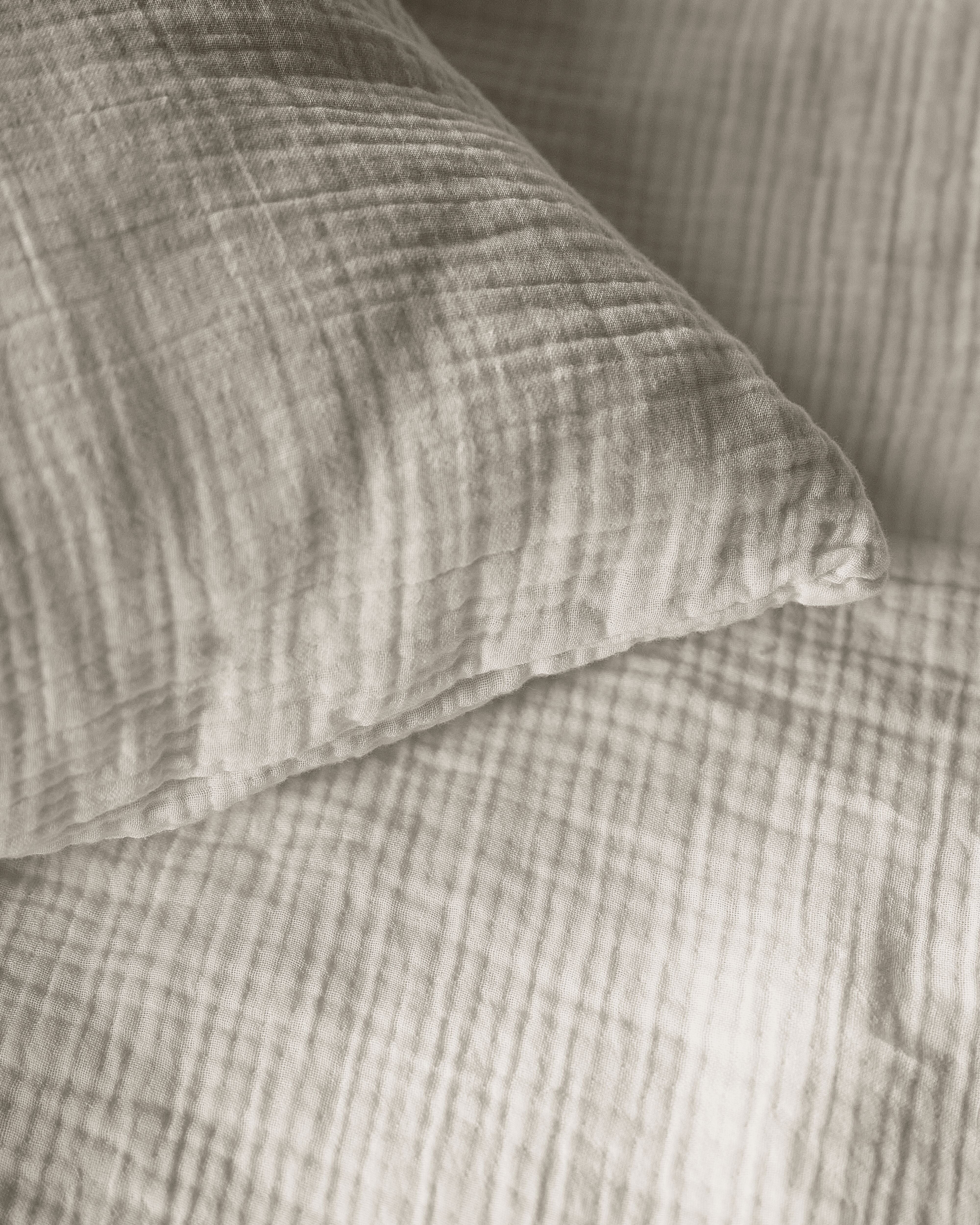 Parure Housse de Couette 240x220 cm Gaze Coton Angelia Sauge