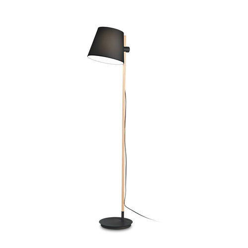 Ideal Lux AXEL Staande lamp met taps toelopende kap zwart