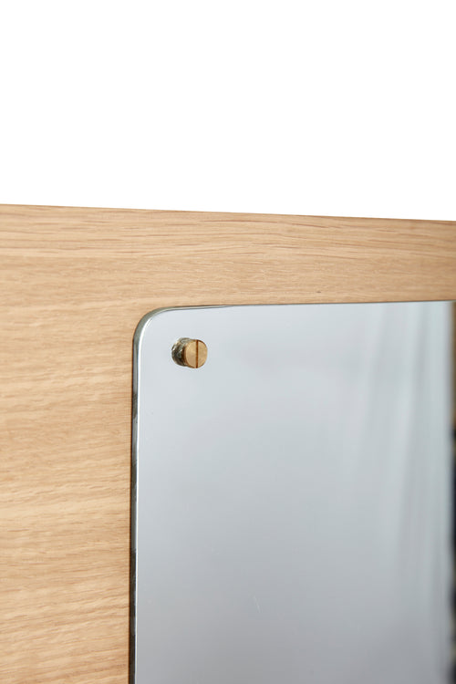 Hübsch spiegel Split - mdf/spiegelglas/eikenfineer/eikenhout - 80x3xh50cm