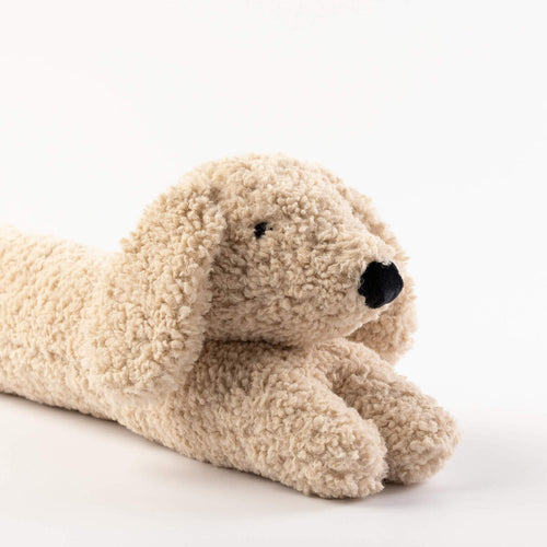 LUCKY - tochtstopper 90x11x18 cm - hond - beige