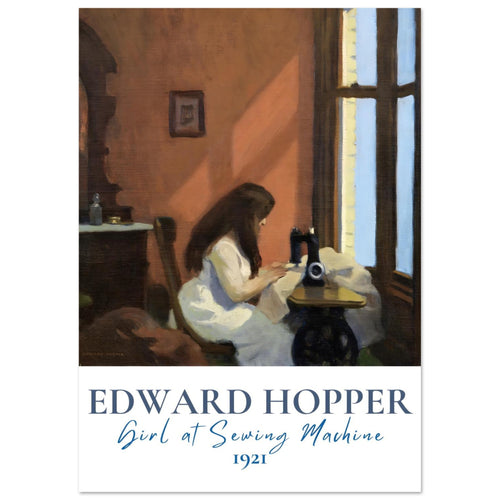 Artfulprints  Edward Hopper - Girl at sewing machine   Poster A4 21x29.7 cm