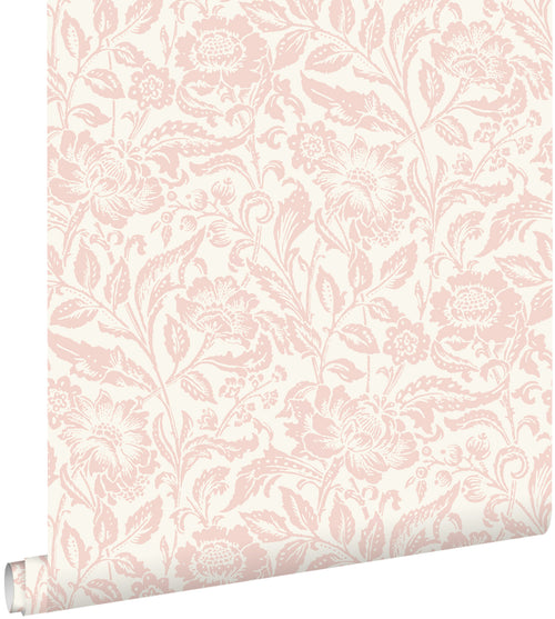 ESTAhome behang vintage bloemen zacht roze - 50 x 900 cm - 132113