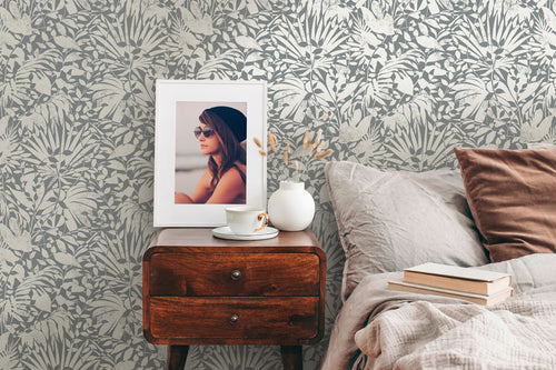 A.S. Création behang bloemen grijs en zilver - 53 cm x 10.05 m - AS-388314 - vtwonen shop