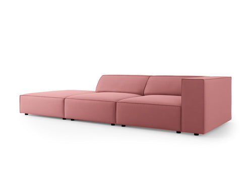 Cosmopolitan Design linker bank Arendal 4-zits, flueel, zalm - 102x262x70cm