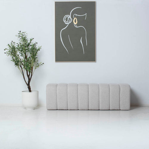 DÉJA Living Eetkamerbank Bogense - Beige Stof - 160x45x48cm