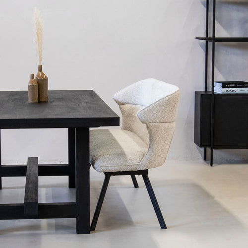 Giga Meubel Eetkamerbank Avery - Beige Stof - 160x60x88cm - vtwonen shop