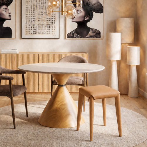 Kare Design Kruk Monza lichtbruin