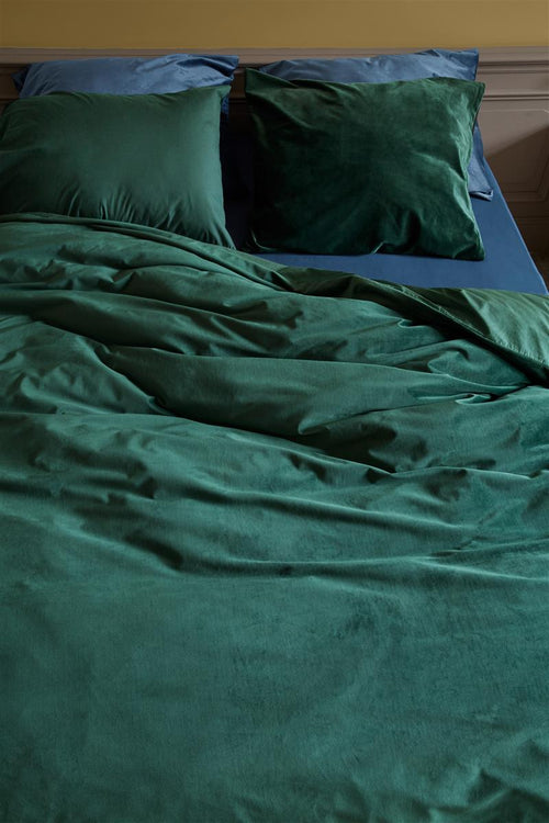 At Home by Beddinghouse Tender dekbedovertrek - Eenpersoons - 140x200/220 cm - Groen