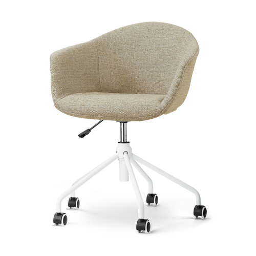 Nolon Nout-Otis bureaustoel taupe melange - wit onderstel - vtwonen shop