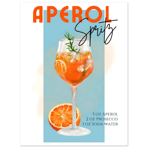 Artfulprints  Aperol Spritz - Blue   poster 30x40 cm - vtwonen shop