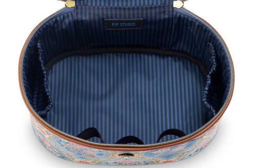 Pip Studio - Cleo Make-up Tasje Dames - Ornamento - Blauw - 26x16x16cm