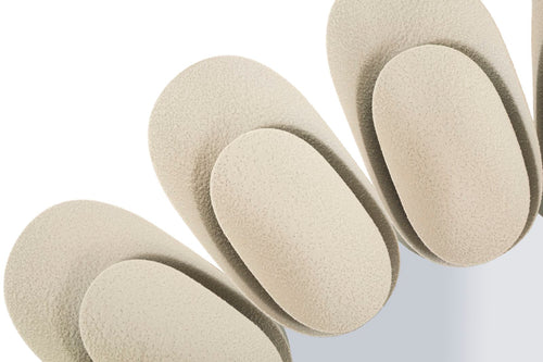 Rond wandspiegel in crème metaal 85x6 cm