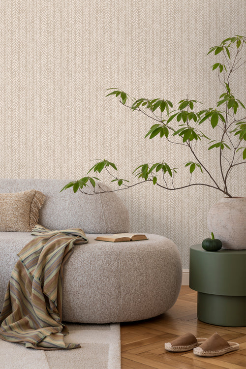 Sanders & Sanders behang zigzag motief beige - 53 cm x 10 m - 640506 - vtwonen shop