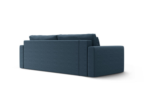 Cosmopolitan Design Slaapbank met opbergdoos Belfast 3-zits, structurele stof blauw - 105x238x84cm