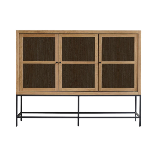 Tikamoon Lage vitrinekast van massief teakhout - Naturel - vtwonen shop