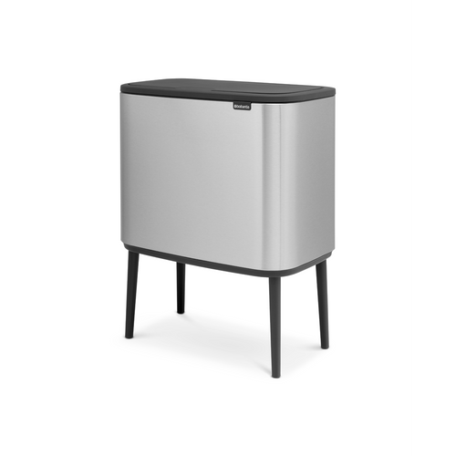 Brabantia Bo Touch Bin, met 2 binnenemmers, 11 + 23 liter - Matt Steel Fingerprint Proof
