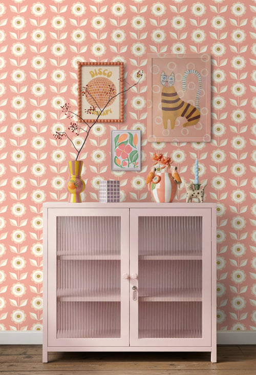 ESTAhome behang bloemen roze - 50 x 900 cm - 131862