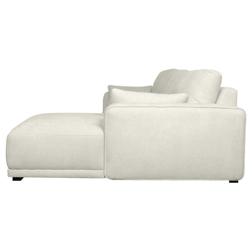 Furnhouse chaise longue bank rechts California - Crème wit - Stof - 105x305x85