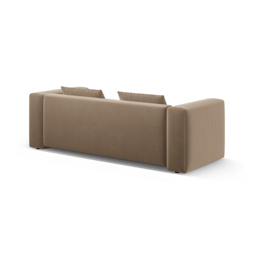 Cosmopolitan Design - Slaapbank met opbergdoos Verona 3-zits, flueel zand - 98x252x85cm