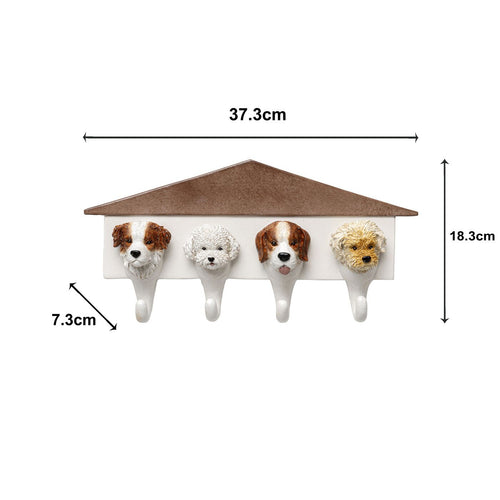 Kare Design Wand Kapstok honden wit 37cm