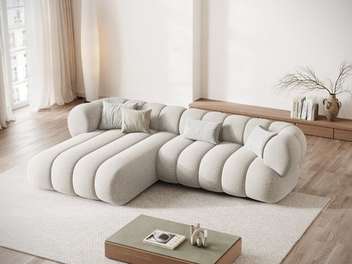Cosmopolitan Design Hoekbank Koge 5-zits, chenille lichtbeige - 165x270x70cm