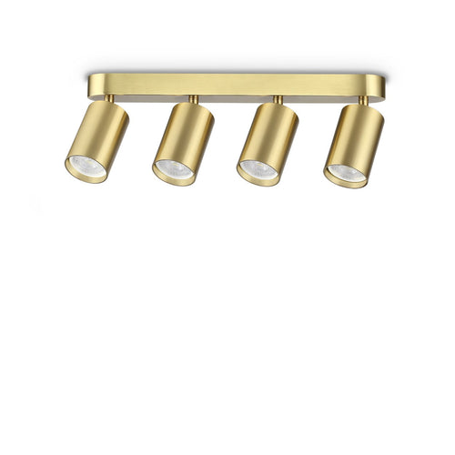 Ideal Lux DYNAMITE Plafondspot met messing fitting, 4x GU10